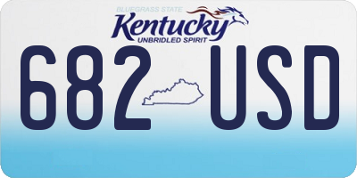KY license plate 682USD