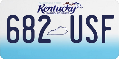 KY license plate 682USF