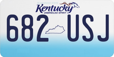KY license plate 682USJ