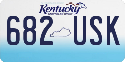 KY license plate 682USK