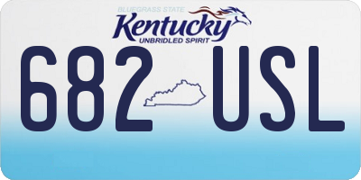 KY license plate 682USL