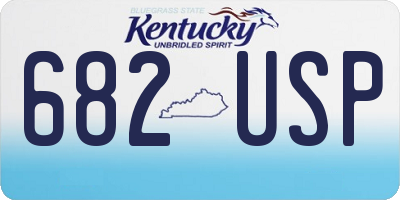 KY license plate 682USP