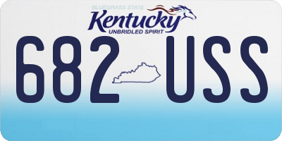 KY license plate 682USS