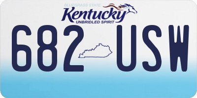 KY license plate 682USW