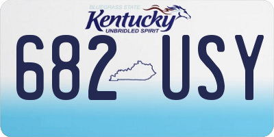 KY license plate 682USY