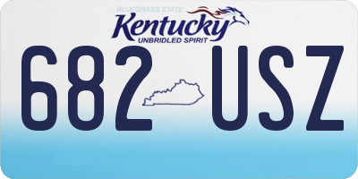 KY license plate 682USZ