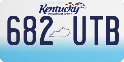 KY license plate 682UTB