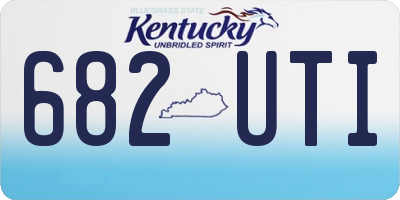 KY license plate 682UTI
