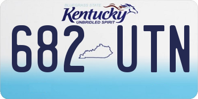 KY license plate 682UTN