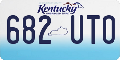 KY license plate 682UTO