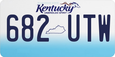 KY license plate 682UTW