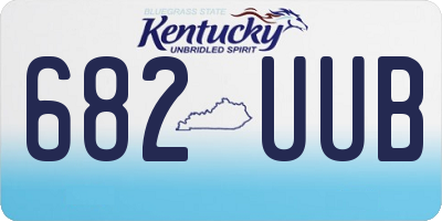 KY license plate 682UUB