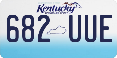 KY license plate 682UUE