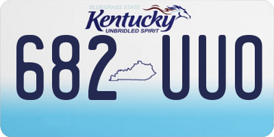 KY license plate 682UUO