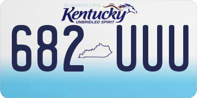 KY license plate 682UUU
