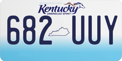 KY license plate 682UUY