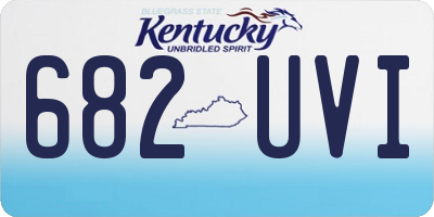 KY license plate 682UVI