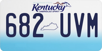 KY license plate 682UVM