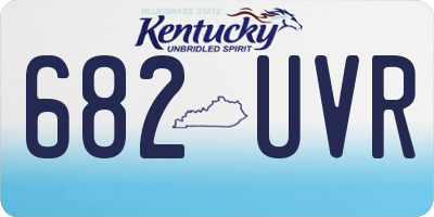 KY license plate 682UVR