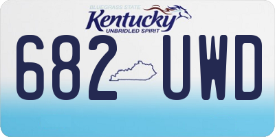 KY license plate 682UWD