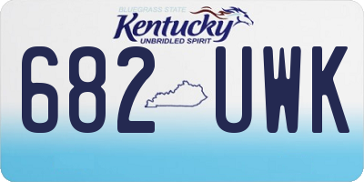 KY license plate 682UWK
