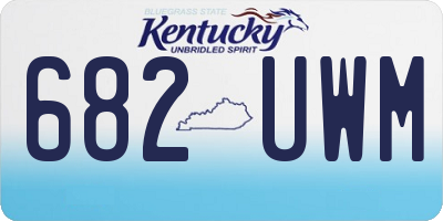 KY license plate 682UWM