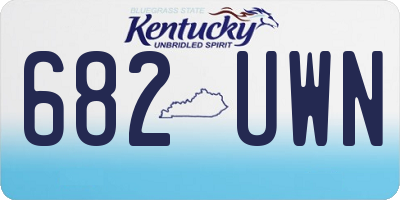 KY license plate 682UWN