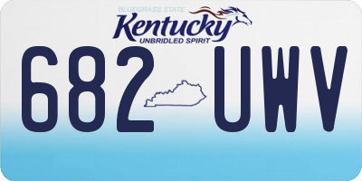 KY license plate 682UWV