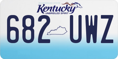 KY license plate 682UWZ