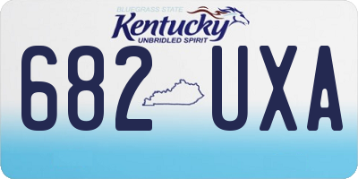 KY license plate 682UXA