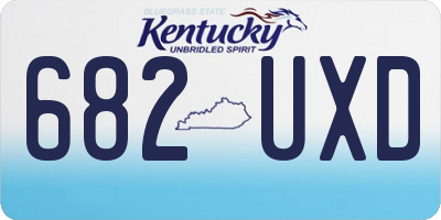 KY license plate 682UXD