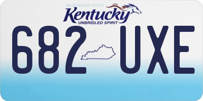 KY license plate 682UXE