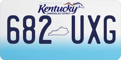 KY license plate 682UXG