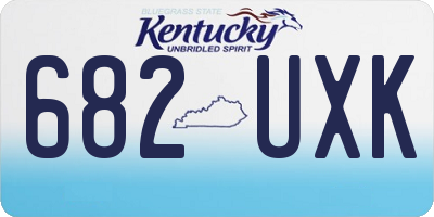 KY license plate 682UXK