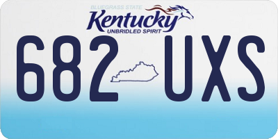 KY license plate 682UXS
