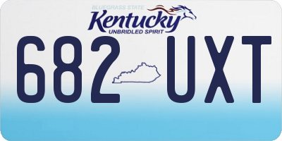 KY license plate 682UXT