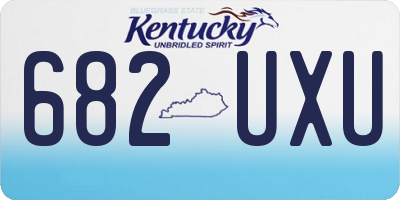 KY license plate 682UXU