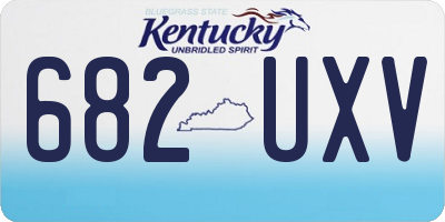 KY license plate 682UXV