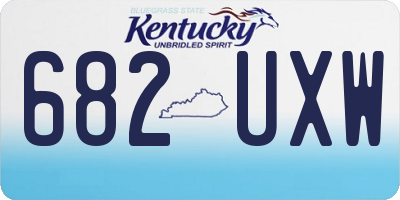 KY license plate 682UXW
