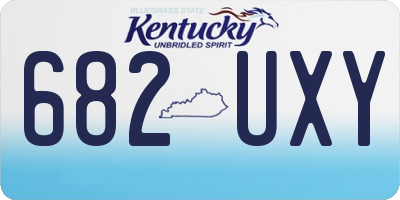 KY license plate 682UXY