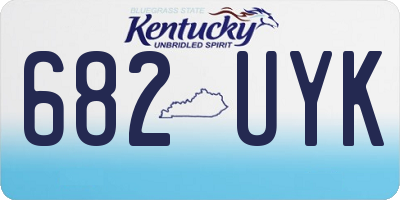 KY license plate 682UYK