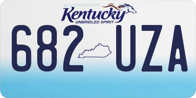 KY license plate 682UZA