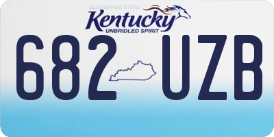 KY license plate 682UZB