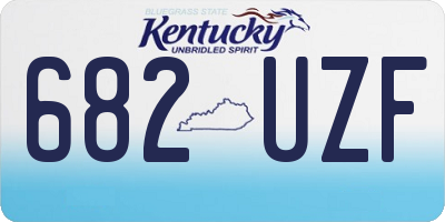 KY license plate 682UZF