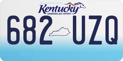 KY license plate 682UZQ