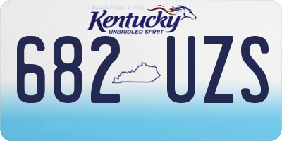 KY license plate 682UZS