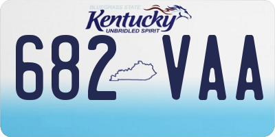 KY license plate 682VAA