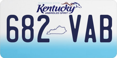 KY license plate 682VAB