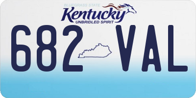 KY license plate 682VAL