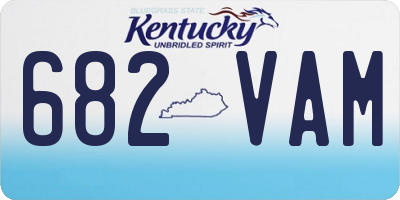 KY license plate 682VAM